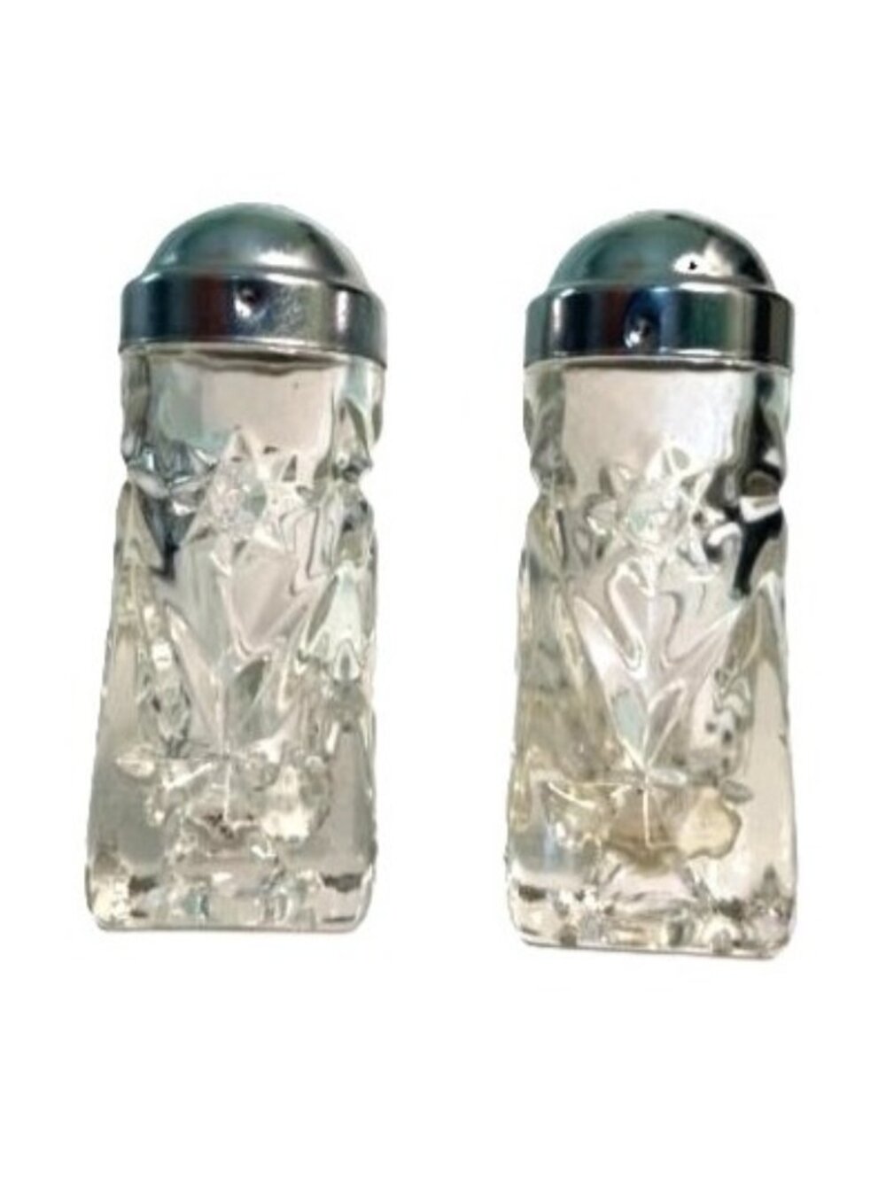 Vintage Anchor Hocking Salt and Pepper Set EAPC Star Of David Oatmeal Pattern